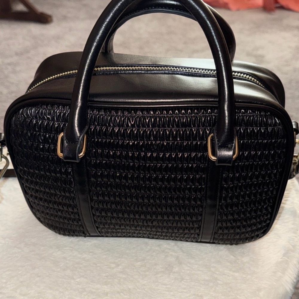 Bebe Yara Woven Satchel - Picture 2 of 6
